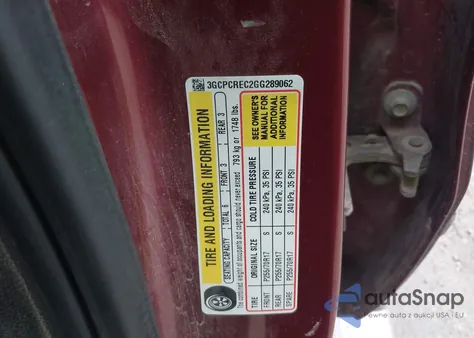 2016 Chevrolet Silverado 1500 1Lt из США, поврежденный, VIN 3GCPCREC2GG289062